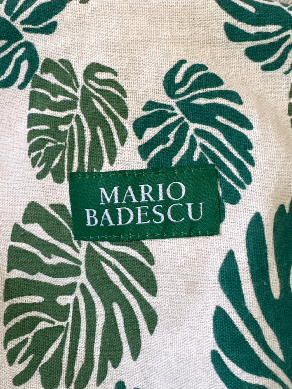 Mario Badescu Palm Print Canvas Duffel Tote Bag Gym Beach Weekend Travel Green - Picture 3 of 7